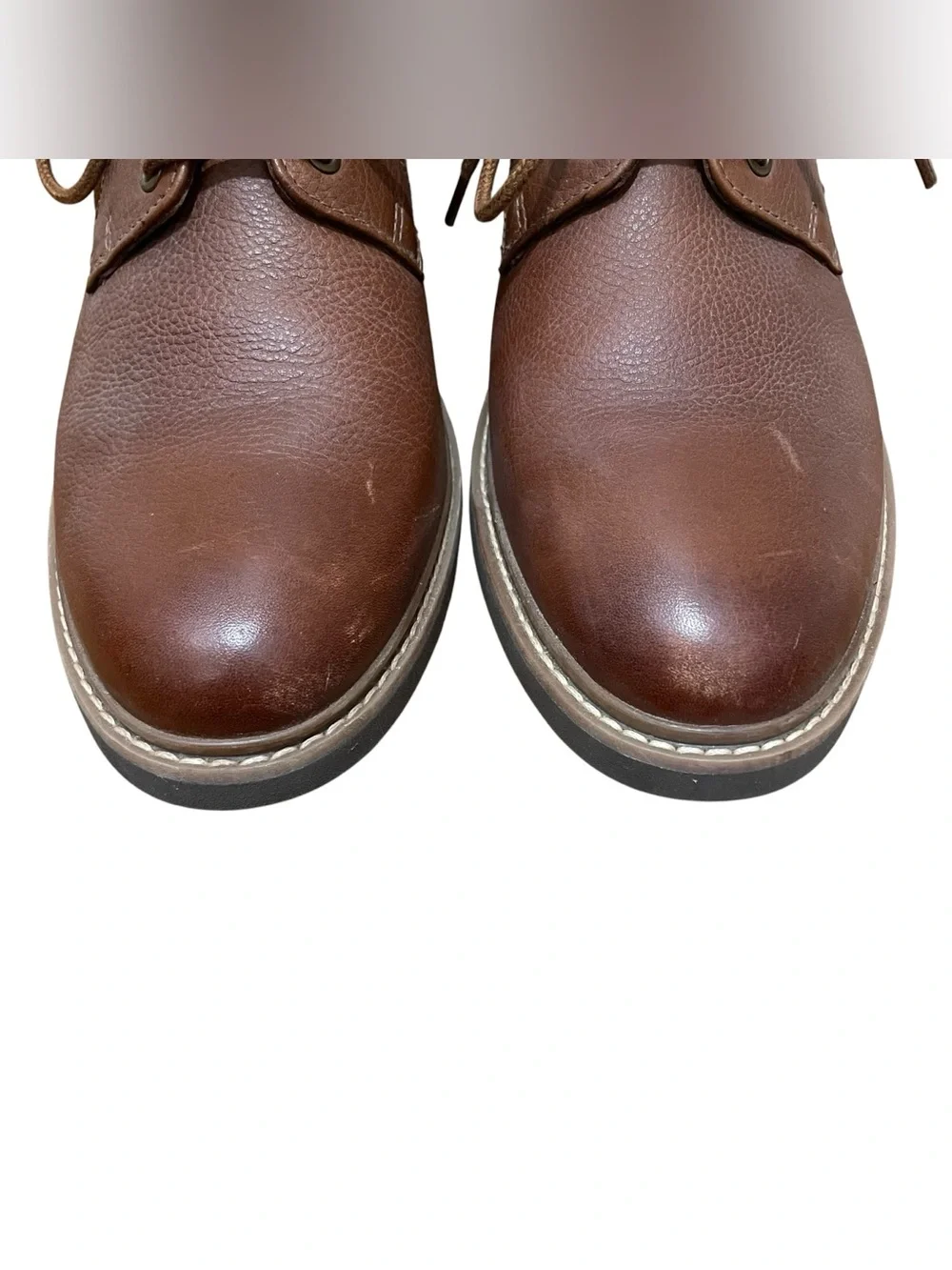 Hush Puppies Bounce Brown Leather Oxford Derby Dress Shoes Mens Size 10.5 Medium